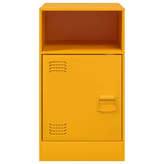 vidaXL Bedside Cabinets 2 pcs Mustard Yellow 34.5x39x62 cm Steel 5
