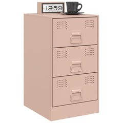 vidaXL Bedside Cabinets 2 pcs Pink 34.5x39x62 cm Steel 3