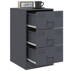 vidaXL Bedside Cabinets 2 pcs Anthracite 34.5x39x62 cm Steel 4