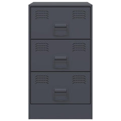 vidaXL Bedside Cabinets 2 pcs Anthracite 34.5x39x62 cm Steel 5