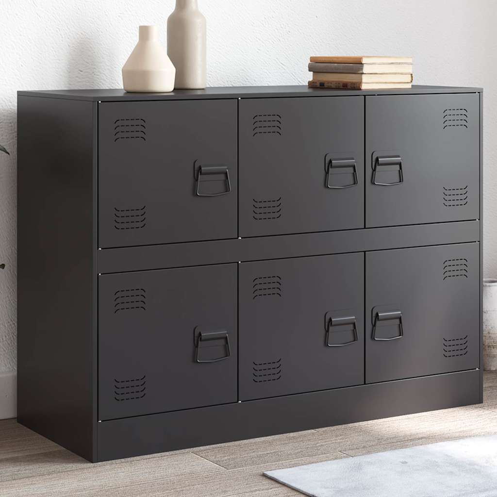 Sideboard 99x39x73 cm Steel Black