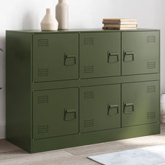 Sideboard 99x39x73 cm Steel Olive green