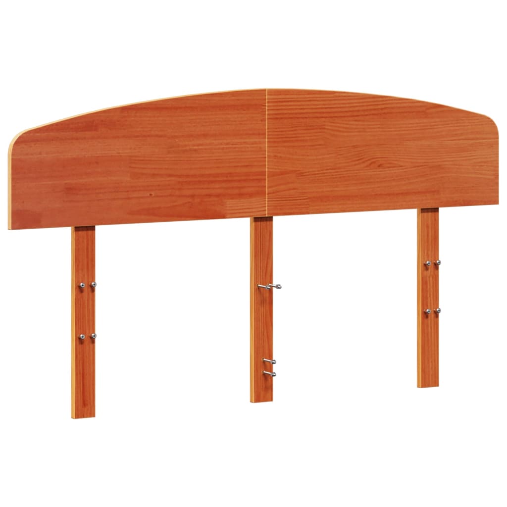 vidaXL Headboard Wax Brown 150 cm Solid Wood Pine 2