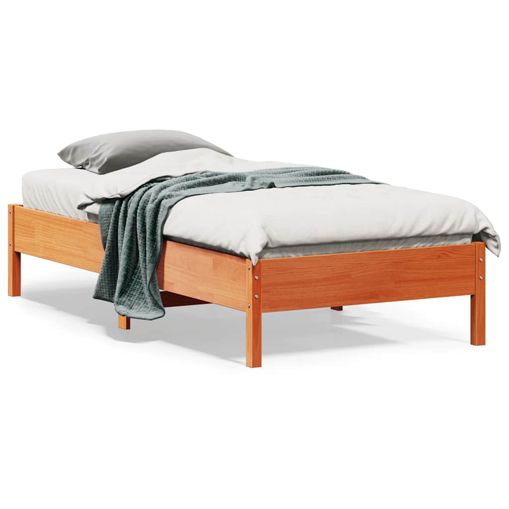 vidaXL Bed Frame without Mattress Solid Wood Pine Length 190 cm