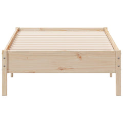 vidaXL Bed Frame without Mattress 75x190 cm Small Single Solid Wood Pine 4