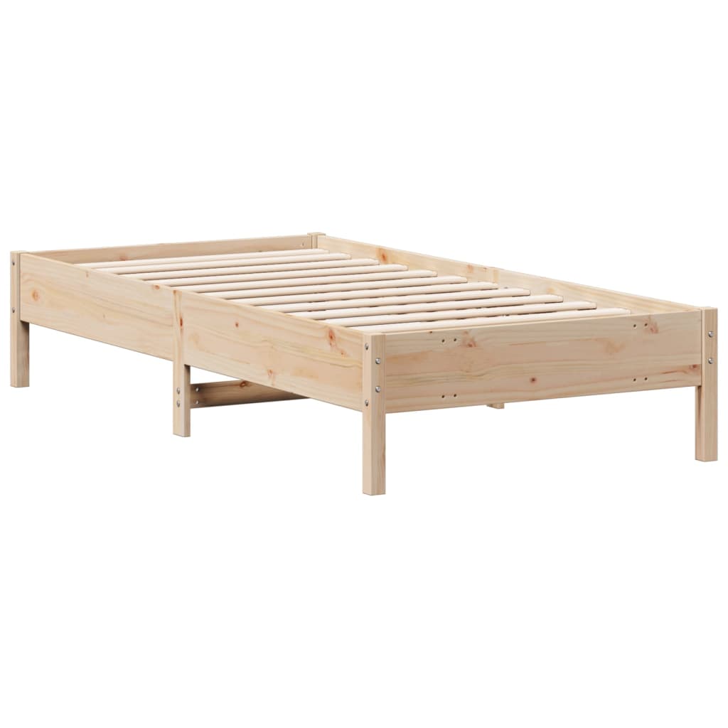 vidaXL Bed Frame without Mattress 75x190 cm Small Single Solid Wood Pine 6