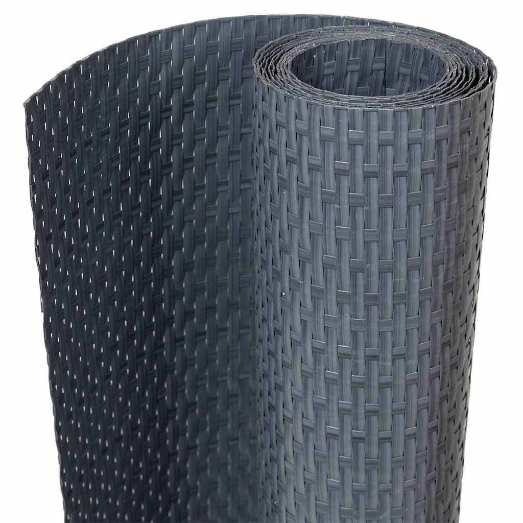 vidaXL Balcony Screen Anthracite 300x80 cm Poly Rattan 2