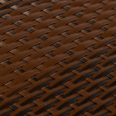 vidaXL Balcony Screen Brown and Black 300x80 cm Poly Rattan 6