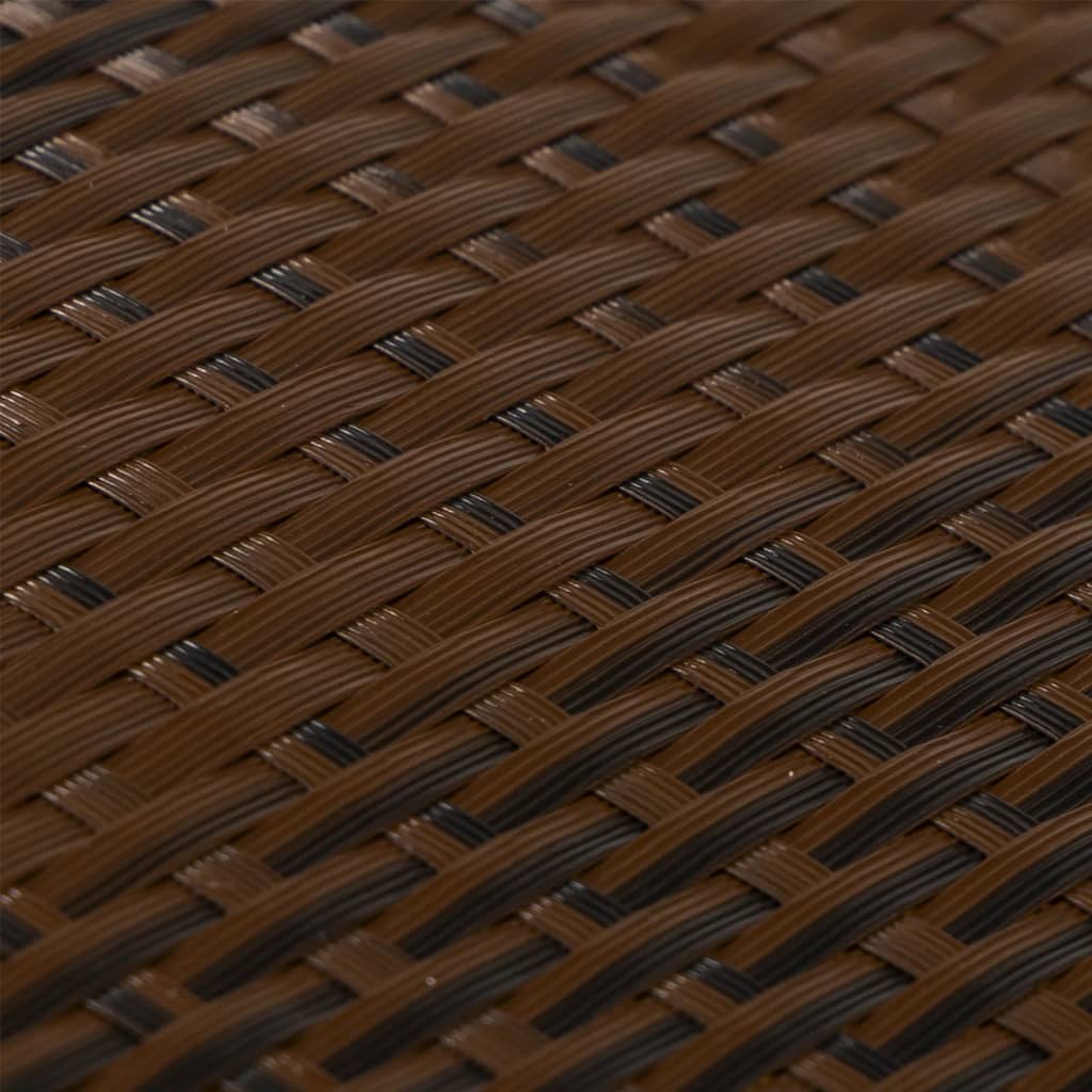 vidaXL Balcony Screen Brown and Black 300x90 cm Poly Rattan 6