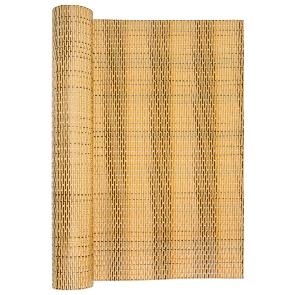 vidaXL Balcony Screen Light Brown 600x80 cm Poly Rattan 3
