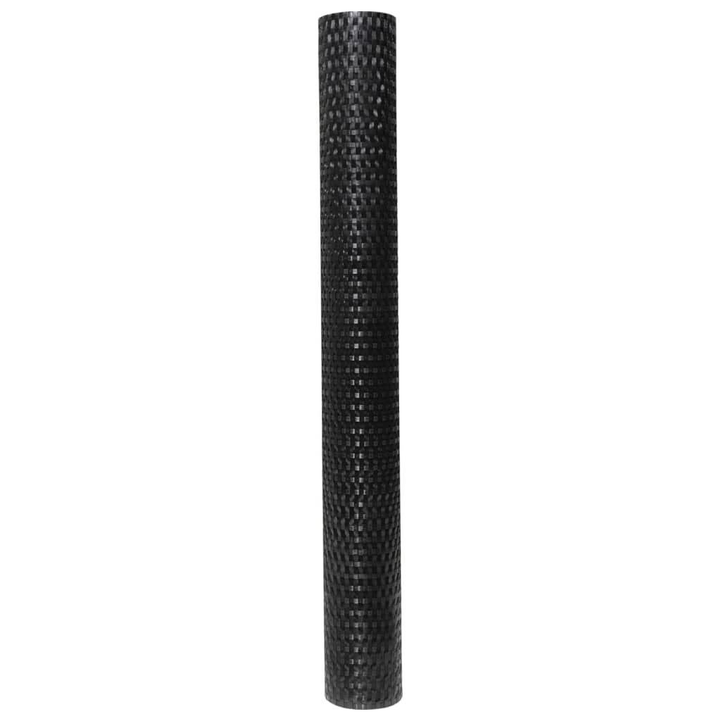 vidaXL Balcony Screen Black 300x80 cm Poly Rattan 4