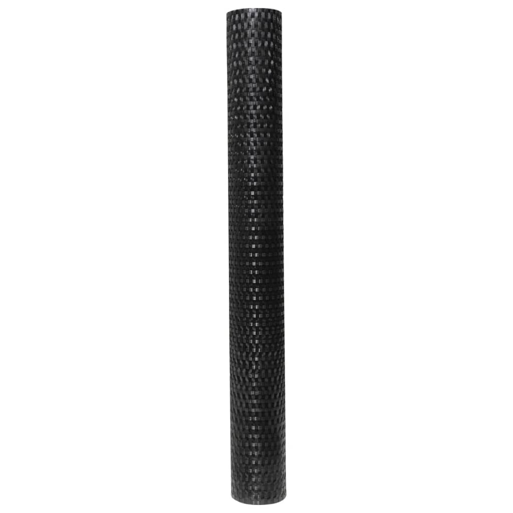 vidaXL Balcony Screen Black 400x90 cm Poly Rattan 5
