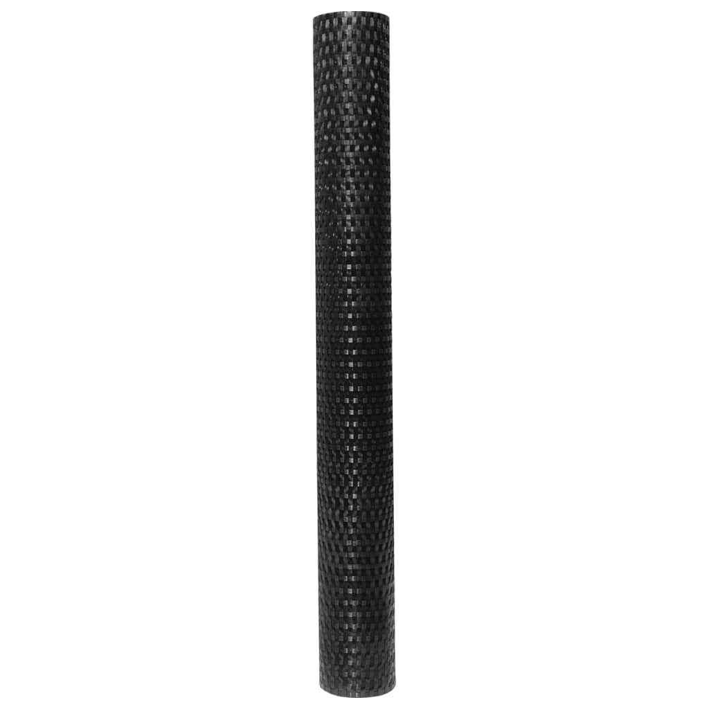vidaXL Balcony Screen Black 400x100 cm Poly Rattan 4