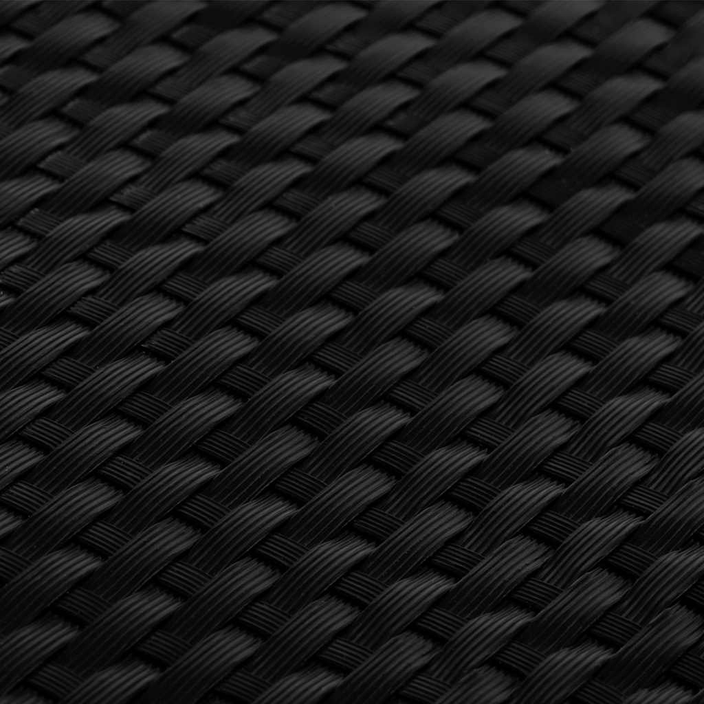 vidaXL Balcony Screen Black 500x100 cm Poly Rattan 6