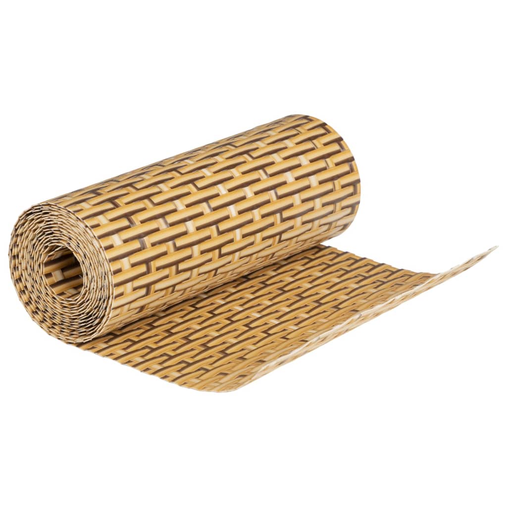 vidaXL Balcony Screens 10 pcs Light Brown 255x19 cm Poly Rattan 5