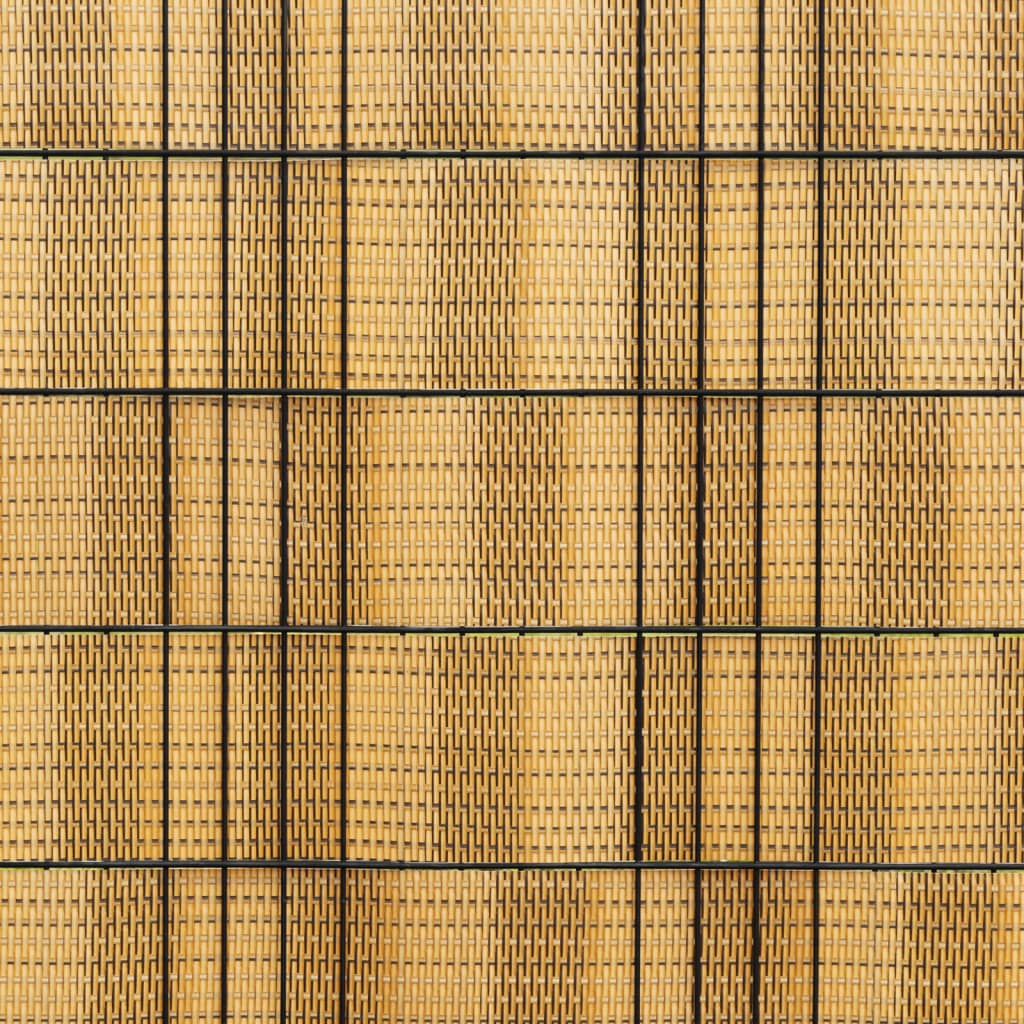 vidaXL Balcony Screens 10 pcs Light Brown 255x19 cm Poly Rattan 6