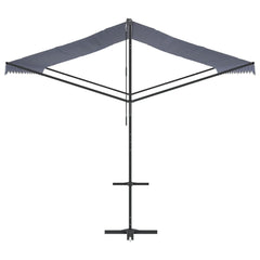 vidaXL Free Standing Awning Blue and White 400x300 cm Fabric and Steel 4