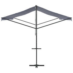 vidaXL Free Standing Awning Blue and White 500x300 cm Fabric and Steel 4