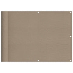 vidaXL Balcony Screen Taupe 75x800 cm 100% Polyester Oxford 2