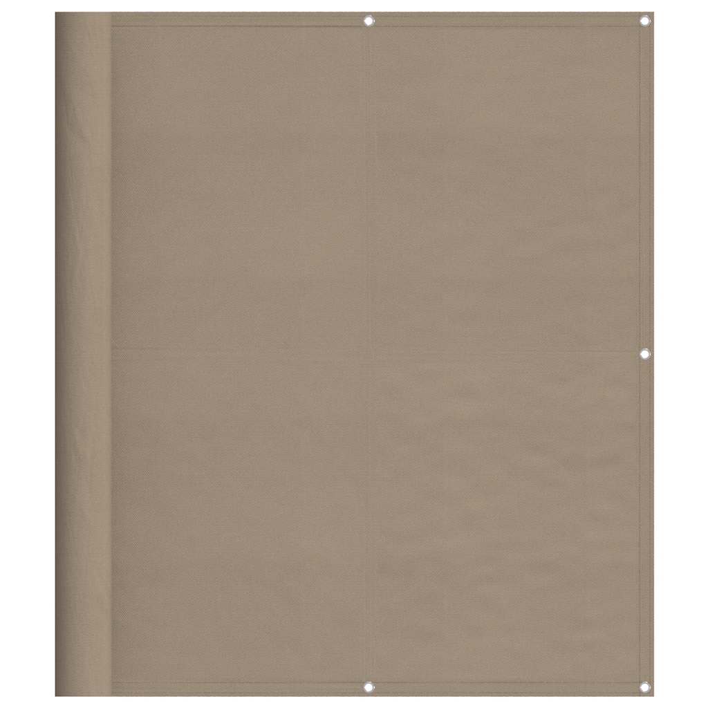 vidaXL Balcony Screen Taupe 120x700 cm 100% Polyester Oxford 2