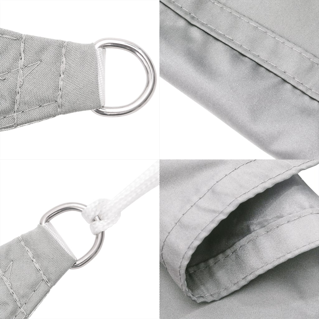 vidaXL Sun Shade Sail Light Grey 7x7 m 100% Polyester Oxford 6