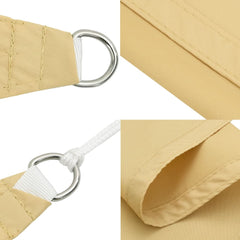 vidaXL Sun Shade Sail Sand 5x4 m 100% Polyester Oxford 6