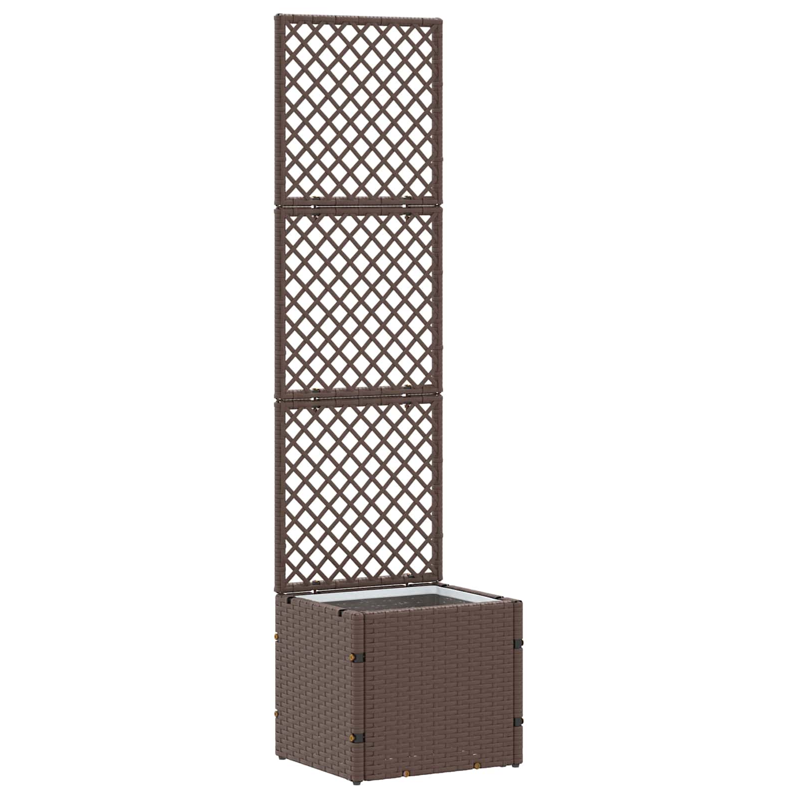 vidaXL Garden Trellis Planter Brown 35 x 30 x 135 cm Metal 1