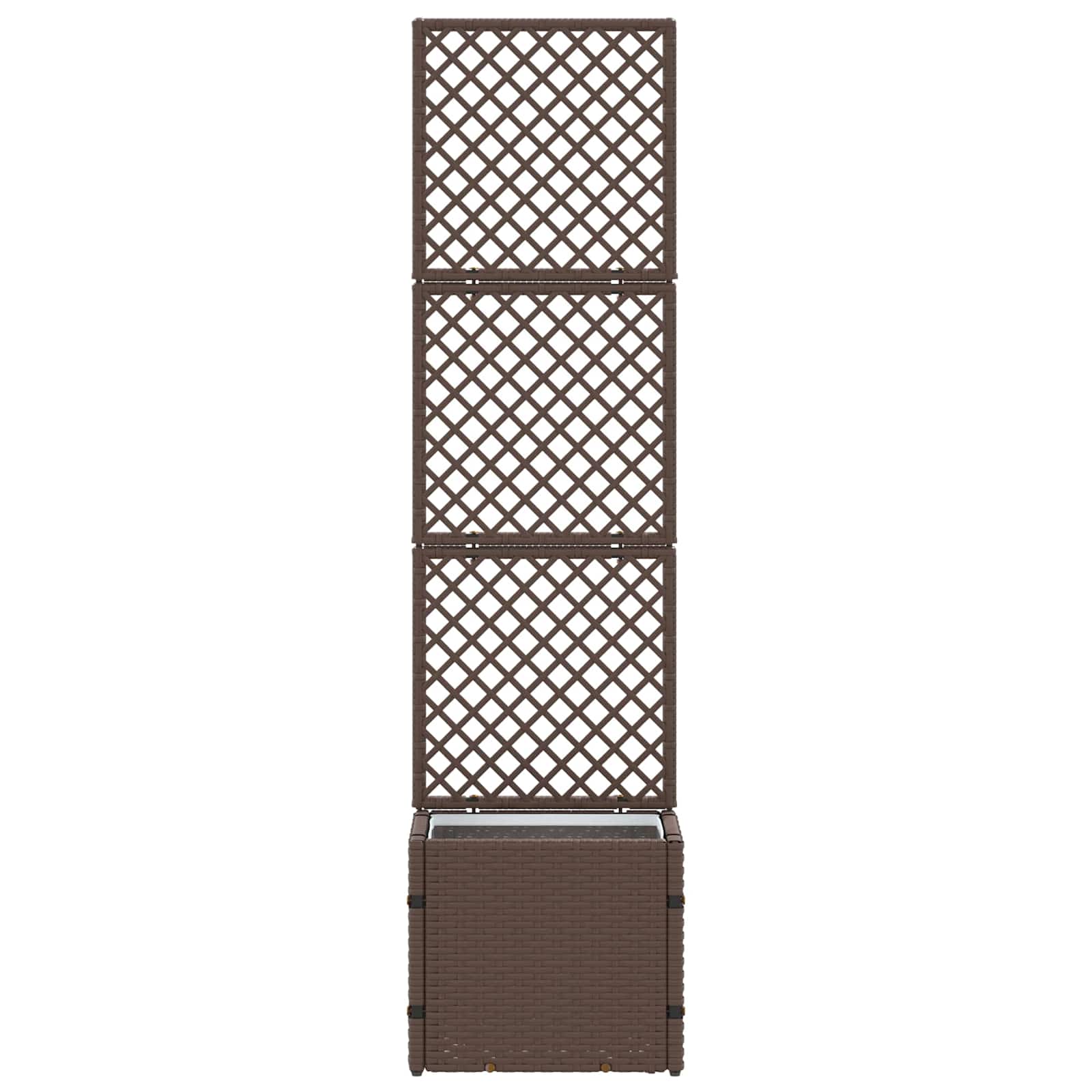 vidaXL Garden Trellis Planter Brown 35 x 30 x 135 cm Metal 3