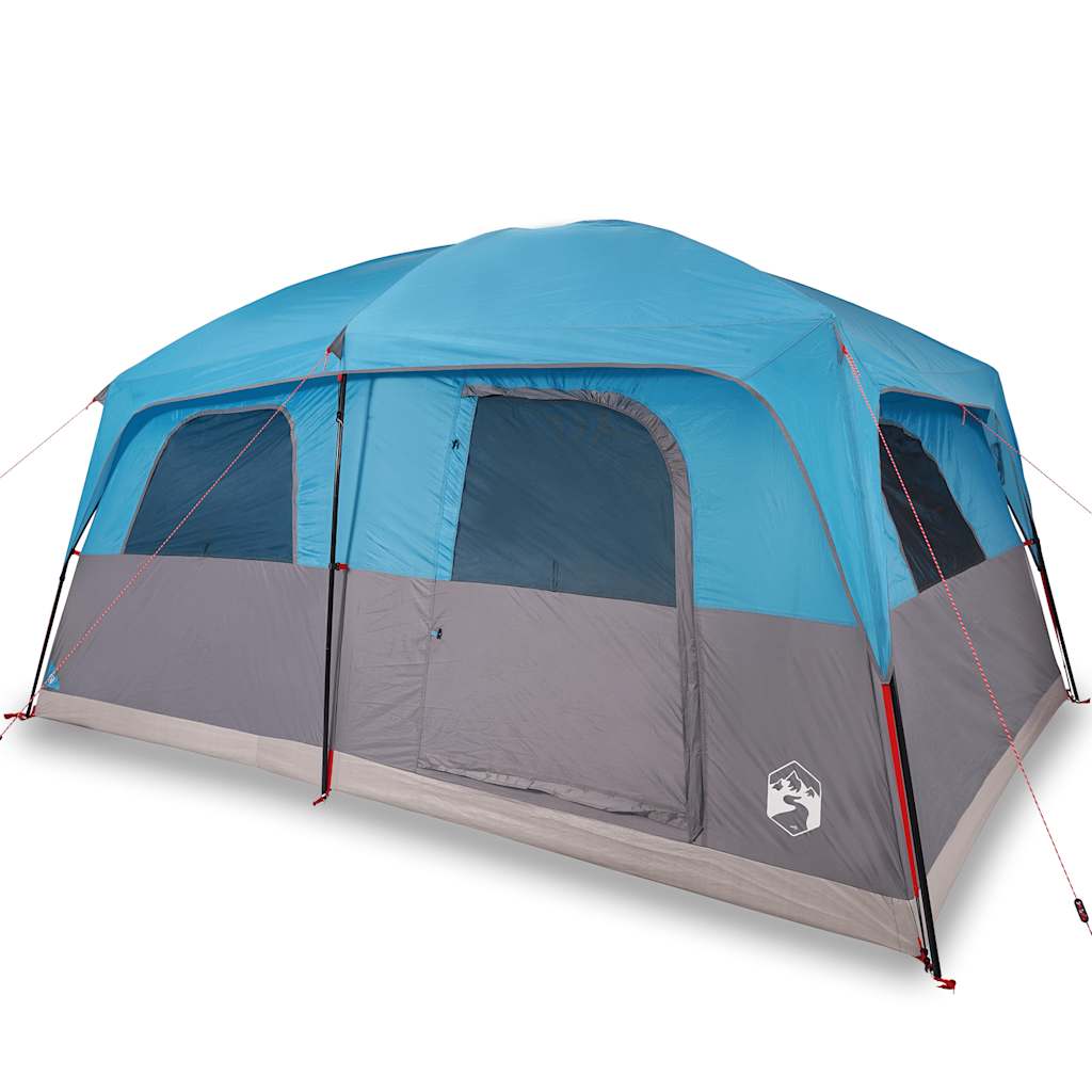 Family Tent Cabin Waterproof Blue 8-person
