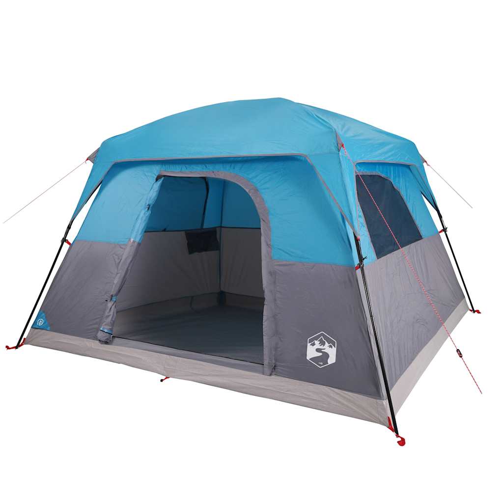 Family Tent Cabin Waterproof Blue 4-person