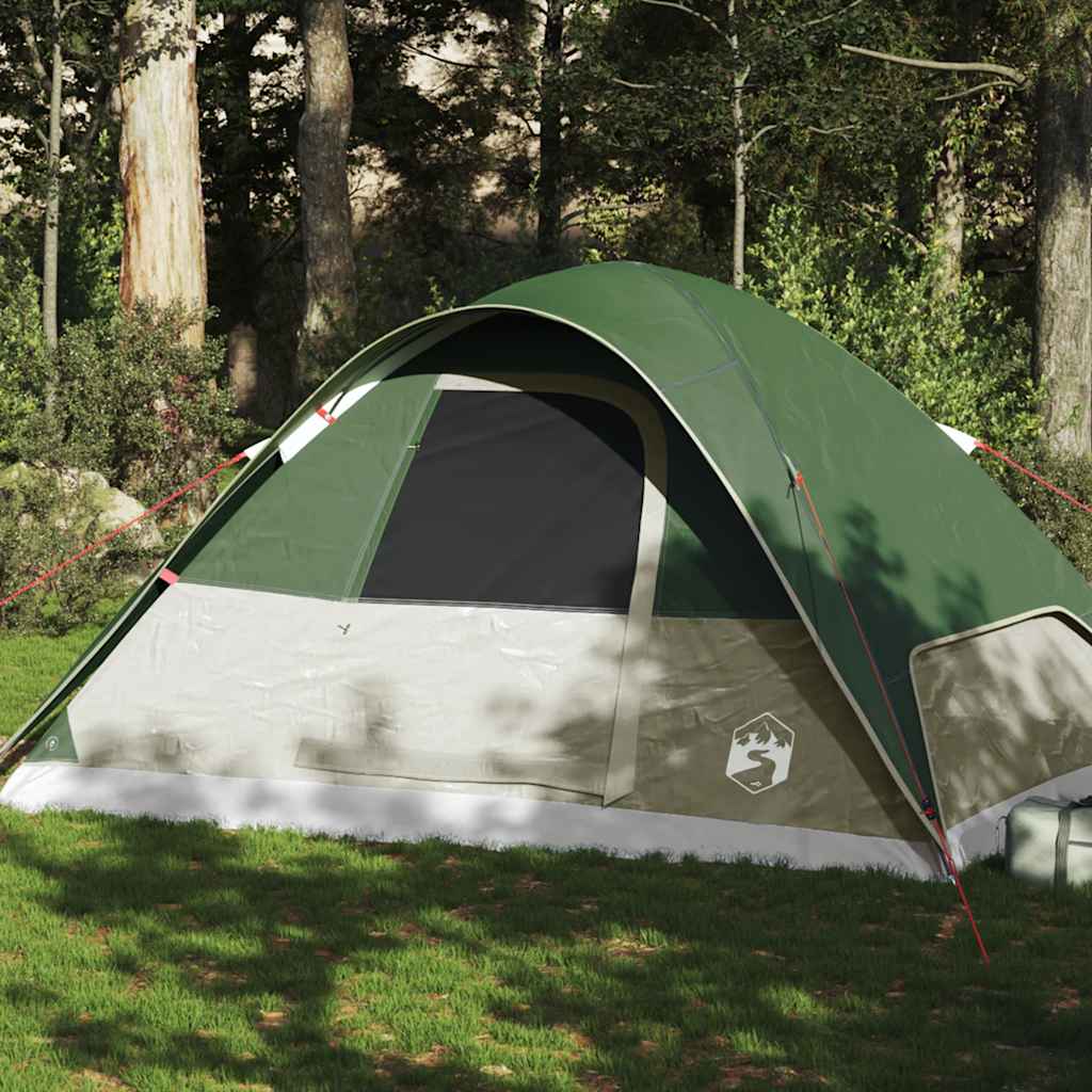 Family Tent Dome 6-Person Waterproof Width 270 cm Green