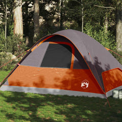 Family Tent Dome 6-Person Waterproof Width 270 cm Orange