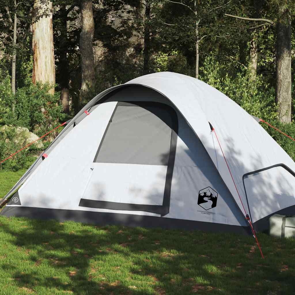 Family Tent Dome 6-Person Waterproof Width 270 cm White blackout
