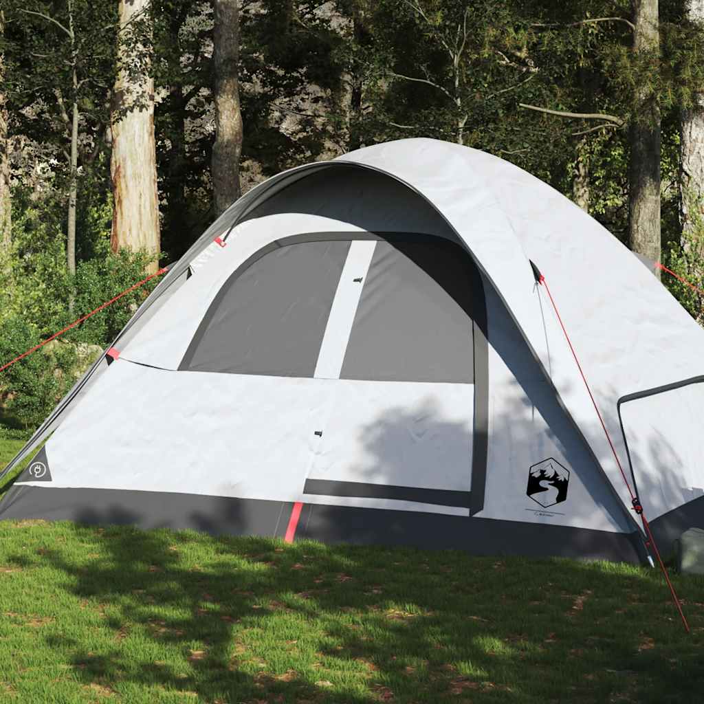 Family Tent Dome 6-Person Waterproof Width 334 cm White blackout