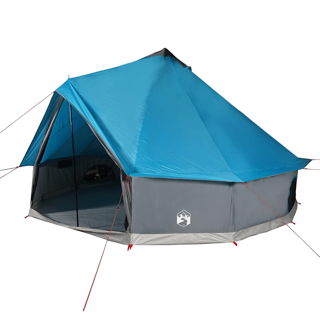 Family Tent Tipi Waterproof Blue 6-Person
