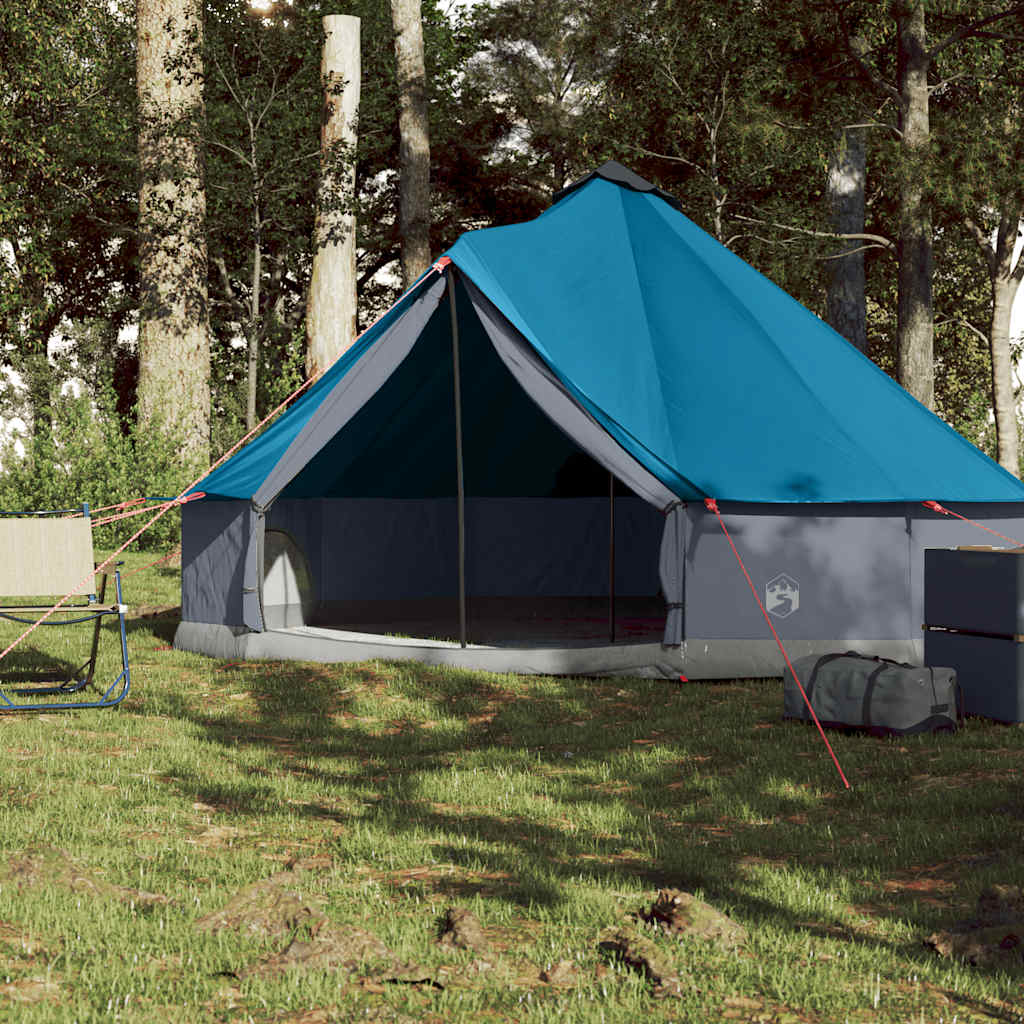 Family Tent Tipi Waterproof Blue 6-Person