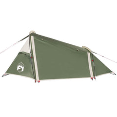 vidaXL Camping Tent Tunnel 2-Person Green Waterproof 5
