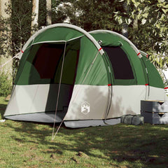 Camping Tent Tunnel 4-Person Waterproof Green