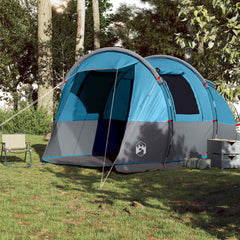 Camping Tent Tunnel 4-Person Waterproof Blue