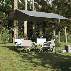 vidaXL Camping Tarp Grey and Orange 360x294 cm Waterproof 3