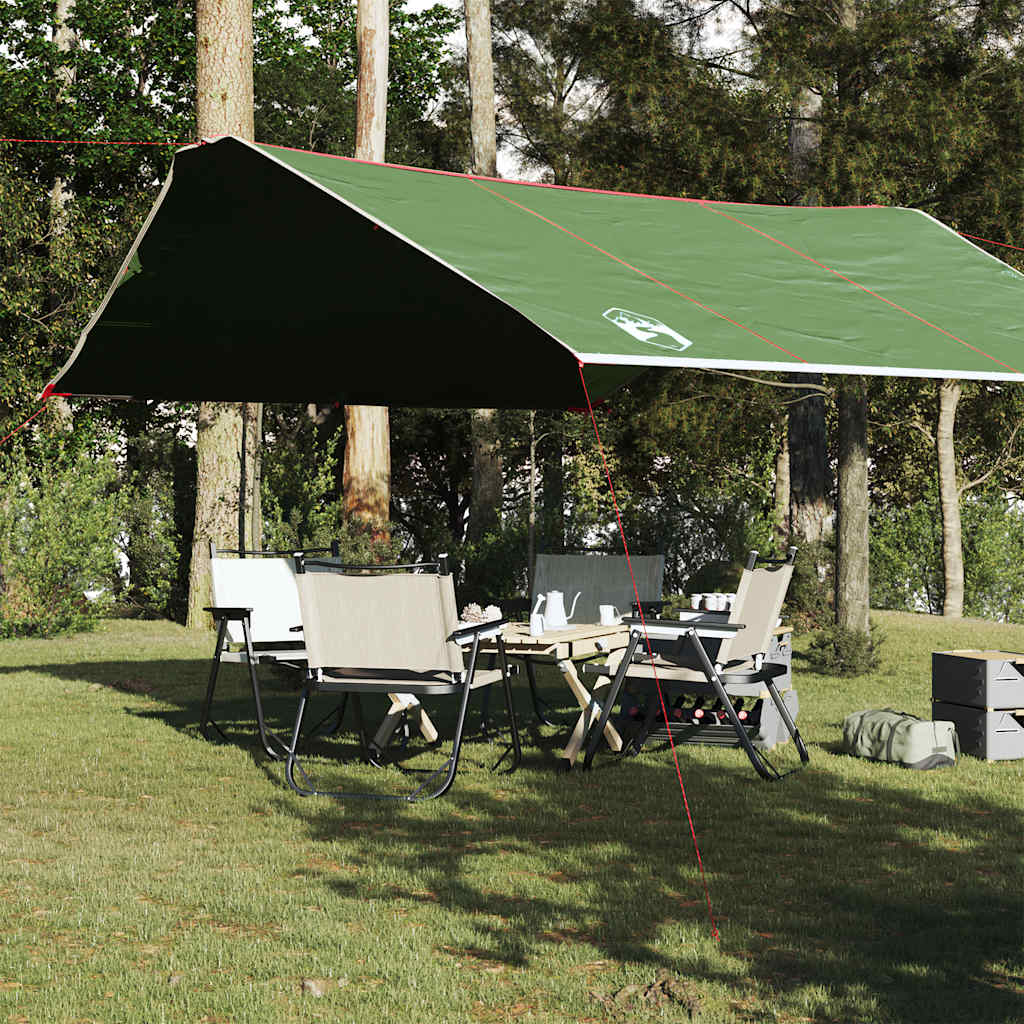 vidaXL Camping Tarp Green 420x440 cm Waterproof 1