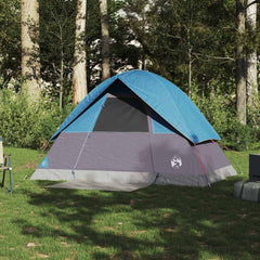 vidaXL Camping Tent Dome 2-Person Blue Waterproof 3