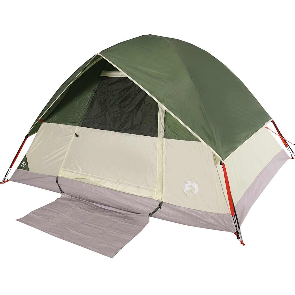 vidaXL Camping Tent Dome 3-Person Green Waterproof 4
