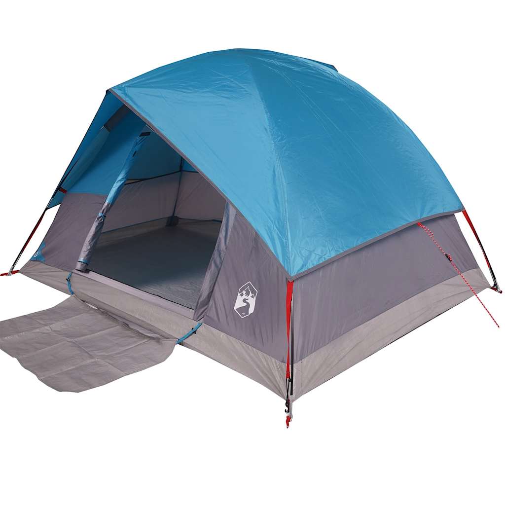 vidaXL Camping Tent Dome 3-Person Blue Waterproof 5