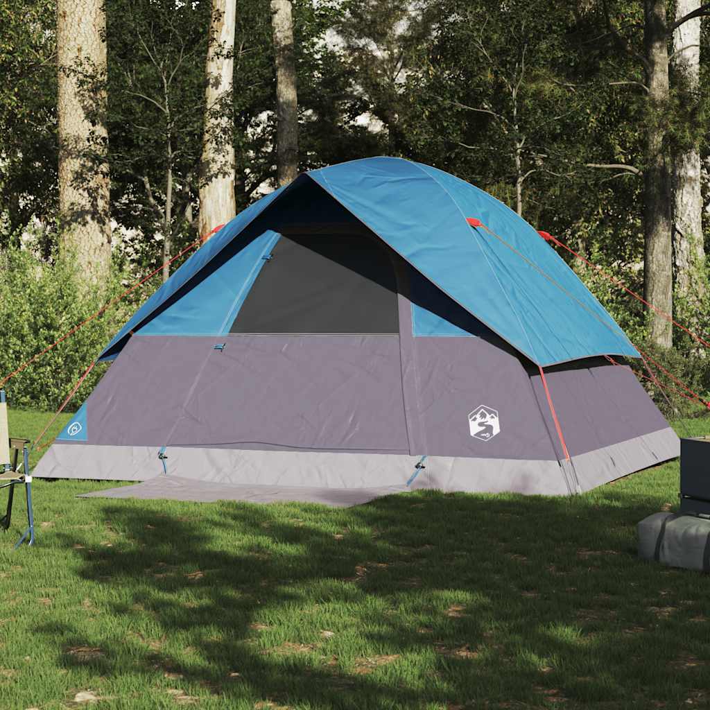 vidaXL Family Tent Dome 6-Person Blue Waterproof 3
