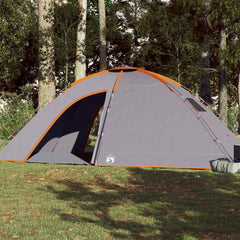 Camping Tent 8-Person Waterproof Grey and orange