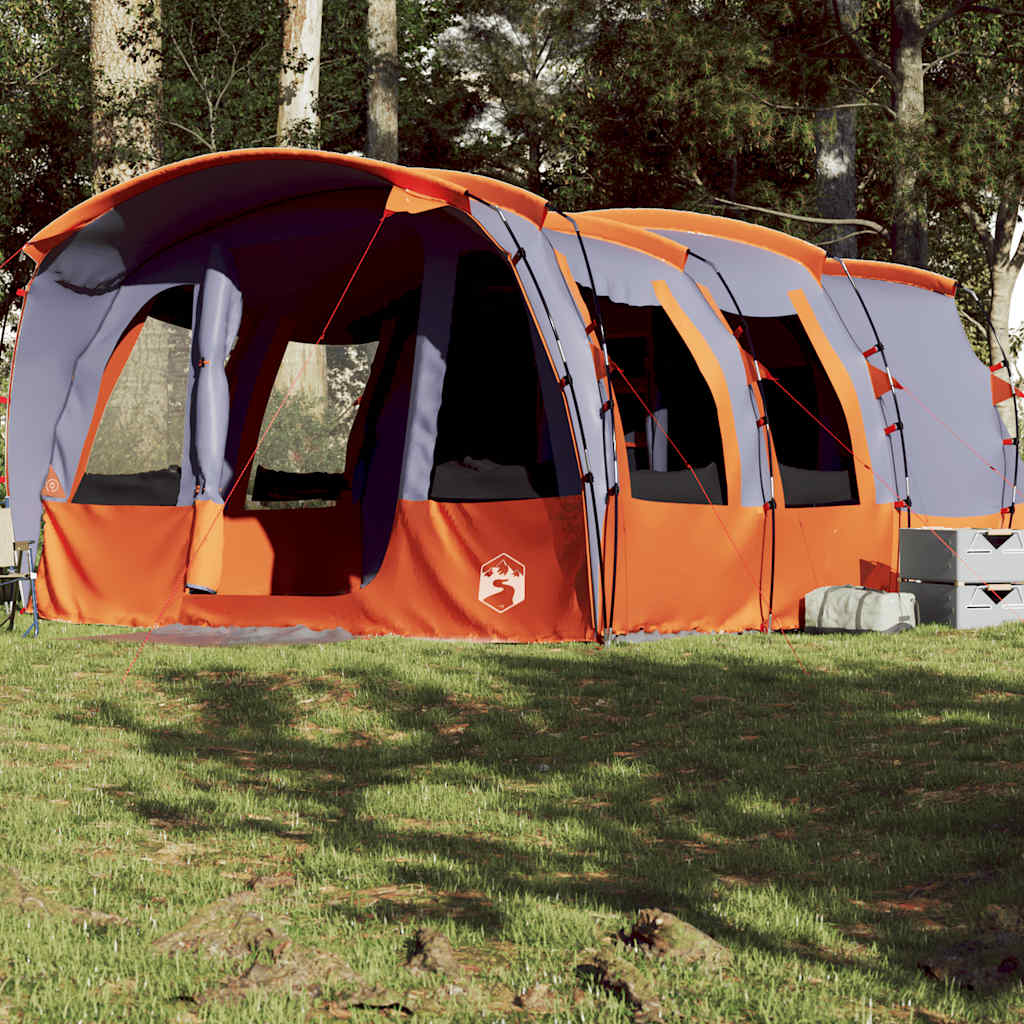Family Tent Tunnel 8-Person Waterproof Grey