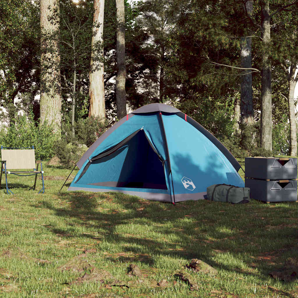 vidaXL Camping Tent Dome 2-Person Blue Waterproof 4