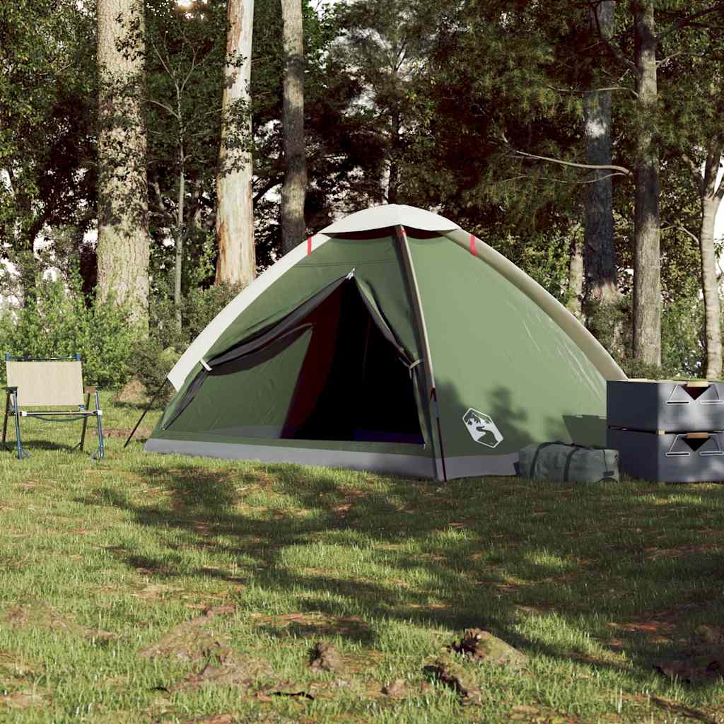 Camping Tent Dome Waterproof Green 4-person