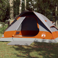 Camping Tent Dome Waterproof 4-person Grey and orange